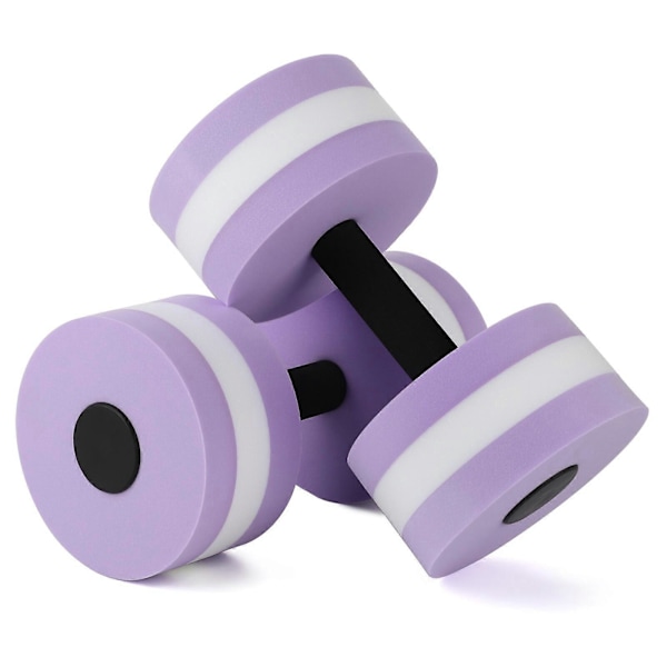 Bästa Erbjudandet-Vattenhantlar Fitness Hantlar Vattensport Svamp Typ Flytande Lättvikt EVA 1 Par Simbassäng Träning Purple