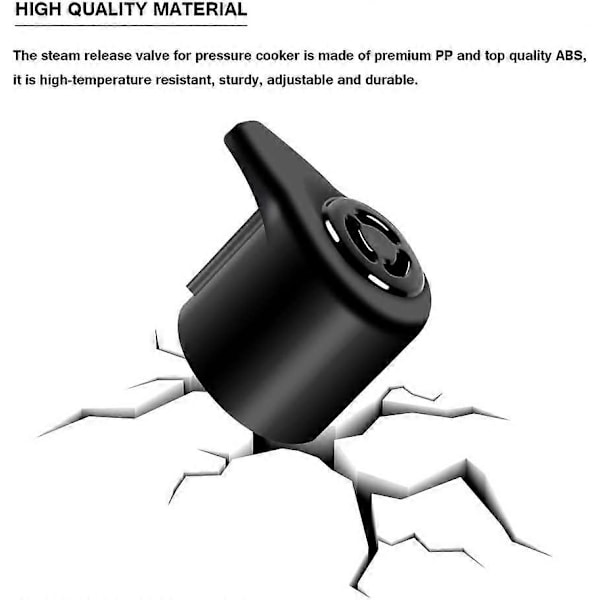 Höyrynpuristusventtiilin kahvan korvausosa Instant Pot Duo/Duo Plus 3, 5, 6 ja 8 Quart, Mini 3 Qt, Duo50 5 Qt, Duo/Duo Plus 60 6 Qt ja Du -malleihin (FMY)