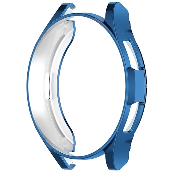 Til Samsung Galaxy Watch6 Classic 47mm Halv-Indpakket Elektroplettering TPU Smartwatch Ramme Case (FMY) Blue Samsung Galaxy Watch6 Classic