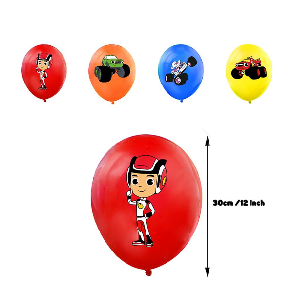 Blaze och Monstermaskinerna Födelsedag Dekorationer Blaze och Monstermaskinerna Coola Födelsedag Dekorationer Ballonger Tårta Topper Banderoller Set (FMY)