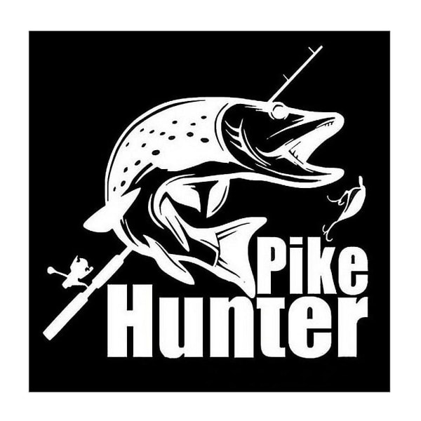 Pike Hunter Fishing Hood Bagklap Siderude Decal Car Truck Sticker Decoration (FMY)