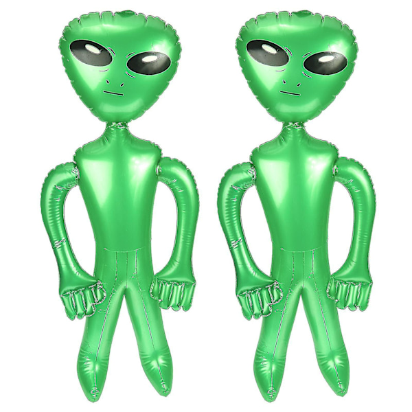 2 st PVC Uppblåsbara Alien Leksaker Kreativa Alien Uppblåsbara Halloween Uppblåsbara Ballongleksaker Nya (FMY)