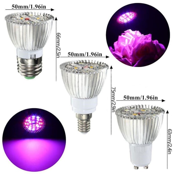 E27 Led kasvivalot, kasvivalot 28led kasvulamppu vesiviljelyyn Kasvihuone Orgaaninen  (FMY)