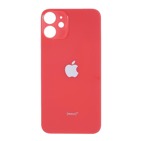 For iPhone 12 Batteri Deksel Reparasjonsdel (Kamera Linse Ring Hull Standard Versjon)  (FMY) Red iPhone 12 6.1 inch