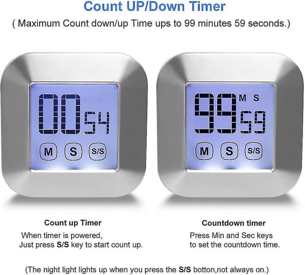 Køkken Timer Touch Screen Digital Madlavning (FMY)