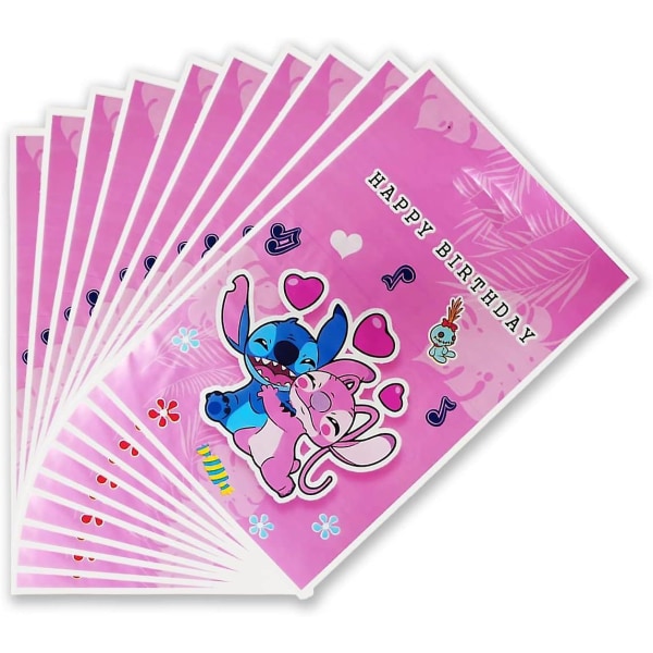 30 stk Pink Lilo And Stitch Party Gaveposer,pige Lilo And Stitch Fødselsdagsfestartikler pynter (FMY)
