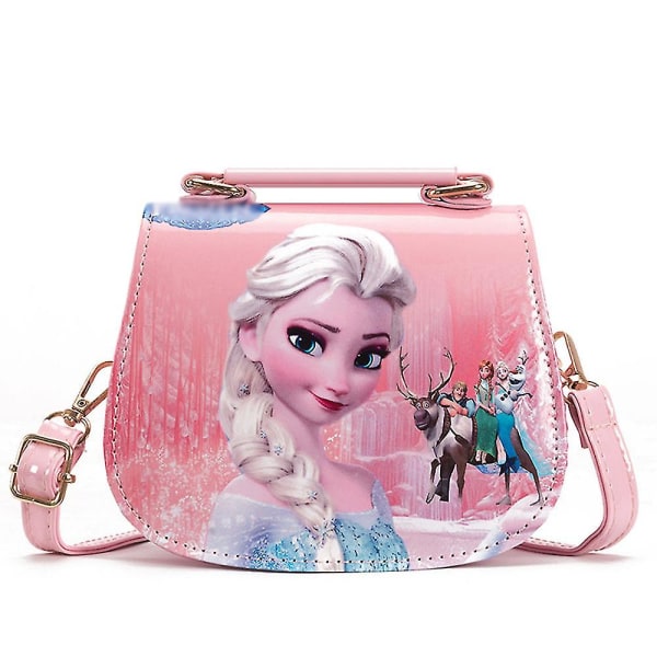 Frozen Elsa -prinsessalaukku, olkalaukku lapsille, tytöille, crossbody-laukku, syntymäpäivälahja (FMY) Pink