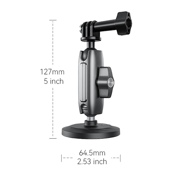 Magnetisk Actionkamera Holder i Aluminium Legering 360 Justerbar 1/4 Adapter Til (FMY)