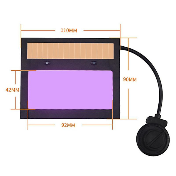 Automatisk svetsglas med solcellsdrift och automatisk filterfunktion black