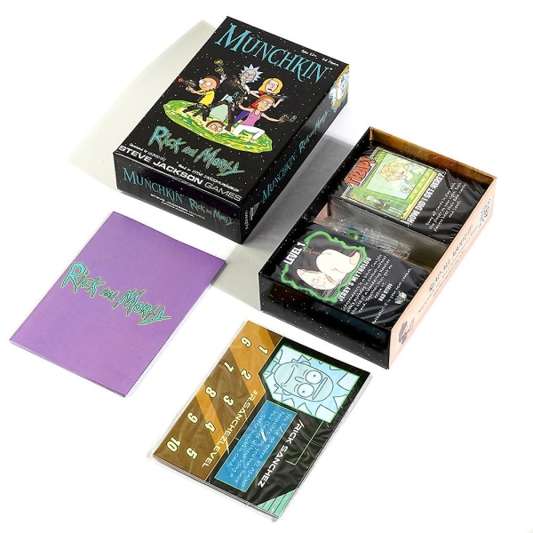 Rick & Morty Munchkin Brætspil - Voksen Svømning Licenseret Vare - Munchkin Spil Fra Steve (FMY) Light Grey