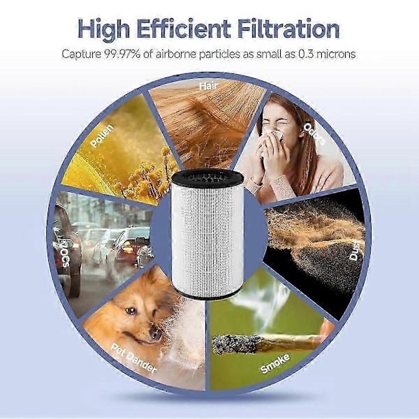 AP-T45 AP-T40FL HEPA Udskiftningsfilter til Luftrenser, AP-T45/T45WT/T40/T40WT/T40W TAR HEPA Filter (FMY)