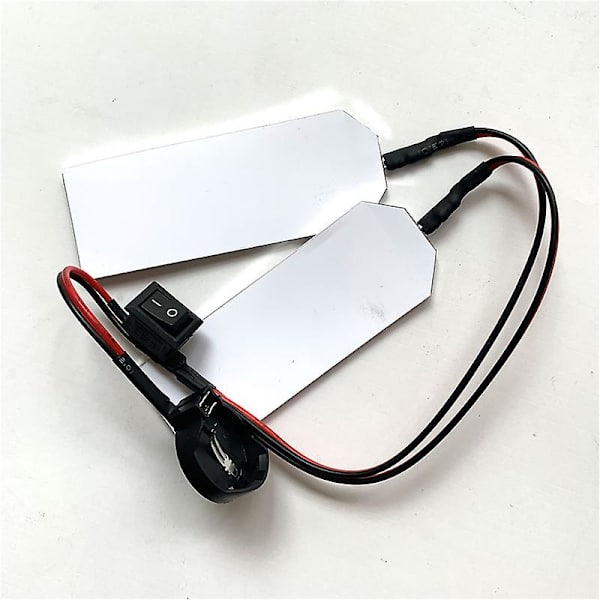 27,5x69,5(76,5)mm Flexibel böjbar Diy Led-ljusögonkit för Halloween-hjälm Mask Ögonljus Cosplay-tillbehör Cr2032-ingång (FMYED) RED