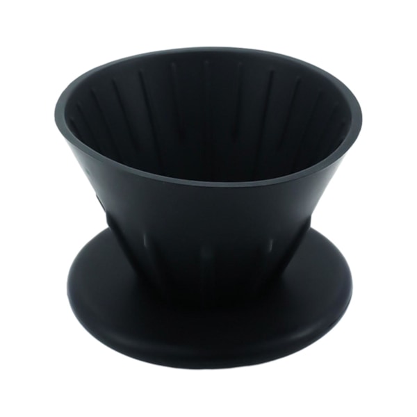 Bærbar Gjenbrukbar Silikon Kaffe Filter, Håndbrygg Kaffe Drypper for Hjem, Reise og Camping (FMY) Black 10.6x8.5x10cm