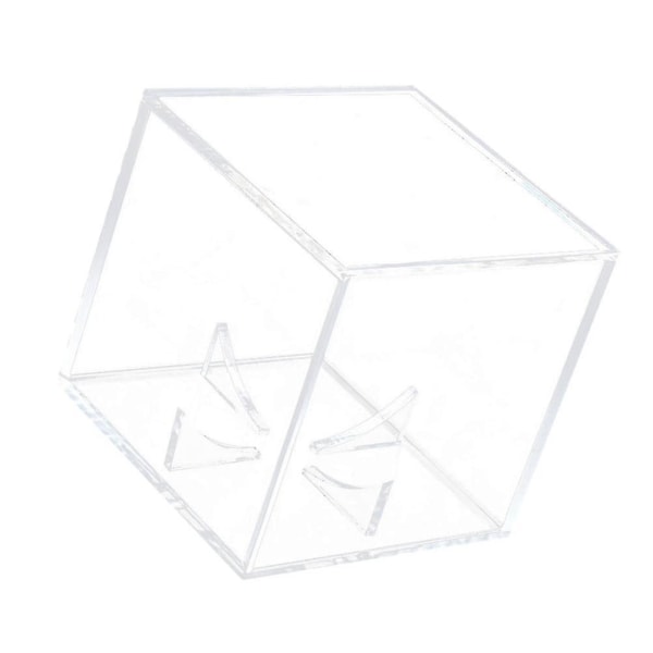 1 kpl case läpinäkyvä neliömäinen akryyli baseball-näyttöteline säilytyslaatikon pidike pelaajatuulettimelle