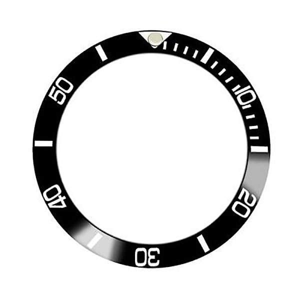 38mm Keramisk Bezel Insats Ersättningsdelar För 40mm Submariner Herrklocka (FMY) Black