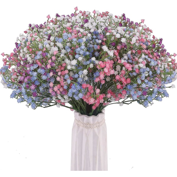Konstgjorda Gypsophila-buketter 12 st Fake Real Touch-blommor för gör-det-själv-hemfest Bröllopsdekoration (4 färger)