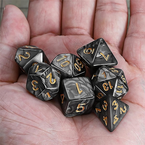 7pcs/set Polyhedral Dices Multisided Dice Rpg Dice Set Dices Set Kit For Party  (FMY)