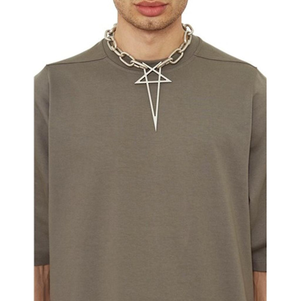 Trendy sølvfarvet kæde Pentacle halskæder Punk krave Chokers halskæder  (FMY)
