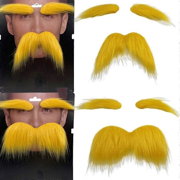 Falskt Skägg Mustasch Falska Ögonbryn för Barn Vuxen Halloween Jul (FMY) Extra large