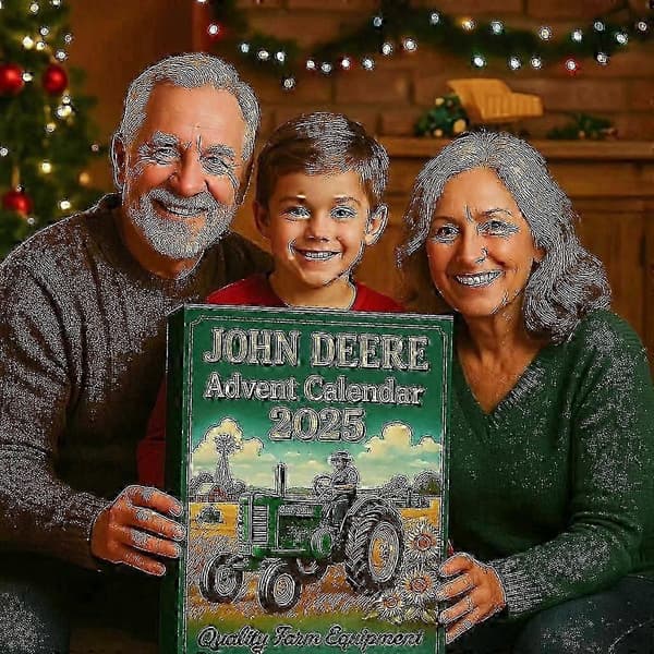 24-dagars *John Deere Adventskalender 2025 Traktor Blind Box, Julklapp.z (FMY)