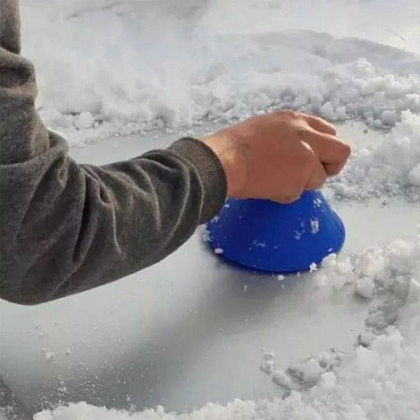 Taianomaiset Jääkaapimet Auton Tuulilasiin, Kartiomainen Auton Lumienpoistaja, Auton Lumienpoistolapiotyökalu Nopea (FMY) blue