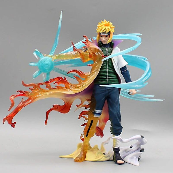 26cm Naruto Namikaze Minato Anime Figurer Gk Figurine med LED Pvc Statue Rasengan Dekoration Samleobjekt Model Børnelegetøj Gave (FMY) 26cm Namikaze Minato no box