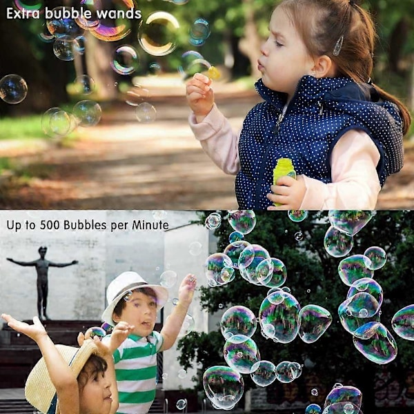 Groda Bubbelmaskin med 2 Flaskor Vätska, Automatisk Bubbelblåsare Leksaker Trädgårdsspel Bubbelblåsare för Barn Pojkar Flickor Baby Småbarn Gfit (FMY)