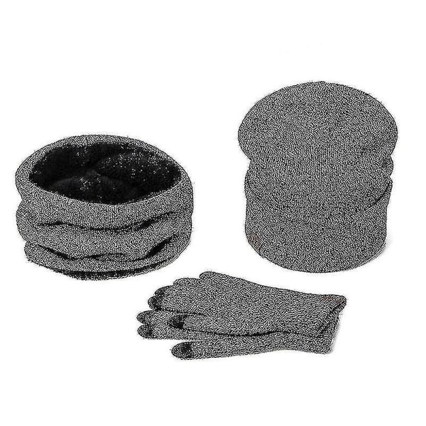 Unisex vintermössa, varm halsduk, handskar set (FMY)
