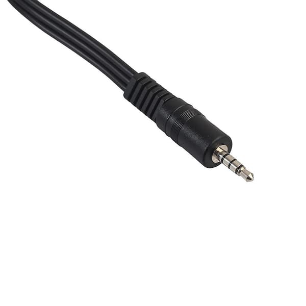 3,5 mm AUX til RCA Komponent Grønn Blå Rød YPbPr RCA Adapterkabel (FMY) Black