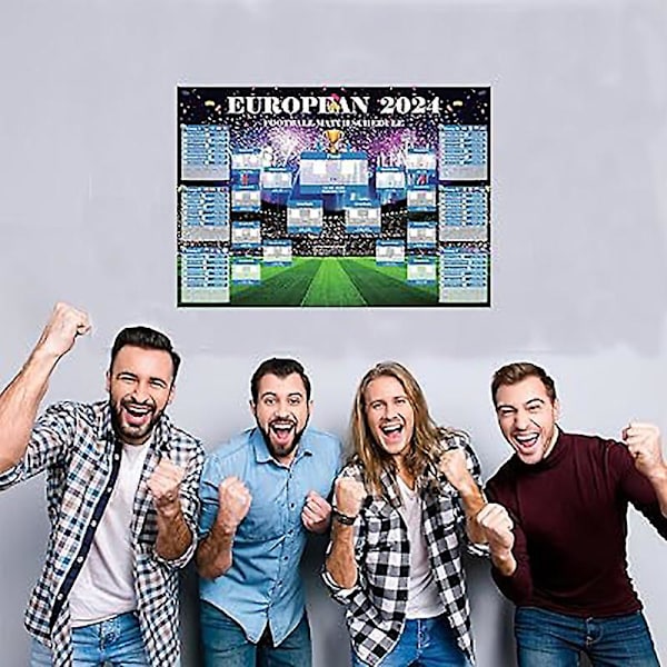 2024 Tysk EM-kampplan Plakater Fotballplakater Veggkartkalender (FMY) S