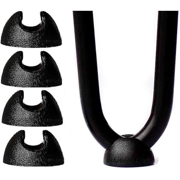 4x HomeFlo hårnål golvskydd stolsmöbelbord för 10-12 mm metallben (FMY)