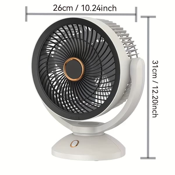 USB Plug-In Skrivebordsventilator til Hjemmebrug, Bærbar Luftcirkulationsventilator (FMY) White