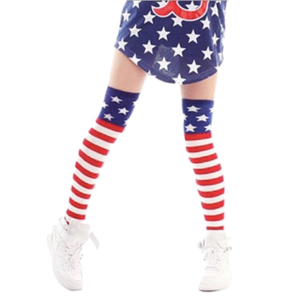 Usa Socks Flag Over Polvisukat American Flag Printed Stockings American Flag Socks Groomsmen Gift Socks Hip Hop Stockings (FMY) M