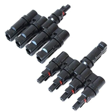Mc4 fotovoltaisk solpanelstik, PV-stik, T-grenstikkabeldeler, til parallelforbindelse mellem solpaneler (1 til (FMY)