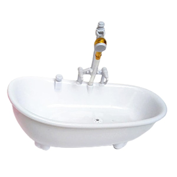 Elektriskt dockbadkar Utsökt sprutande vattenljud Bärbar miniatyrdockabadkar för 1/6 dockor (FMY)