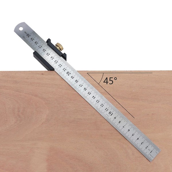 Stållinjal + set 30 cm linjal i rostfritt stål Gör själv-positionering (FMY)