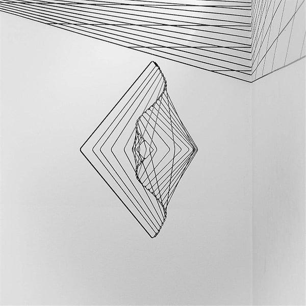 Square Wave den fascinerende kinetiske vindspinneren magisk beroligende kunstverk  (FMY) silver