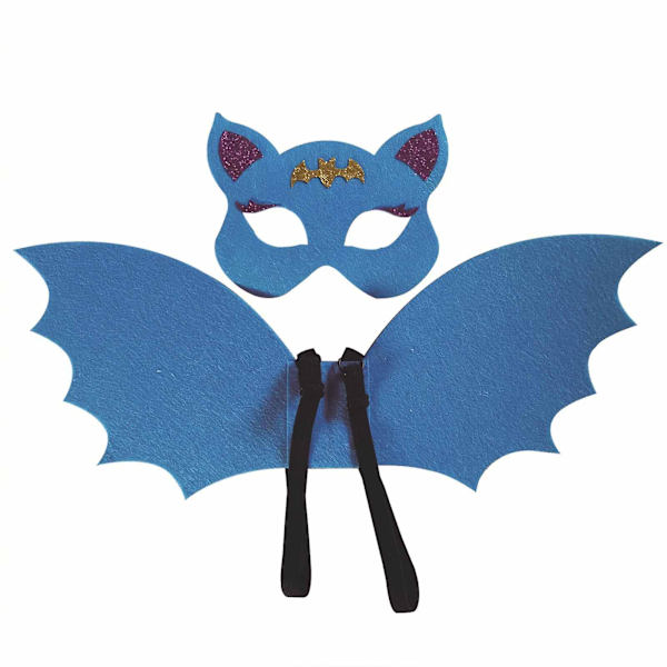 Rollespil Flagermusvinger Bløde og Behagelige Stof Til Halloween Party Favør Udveksling af Gaver (FMY) Blue 6-15years