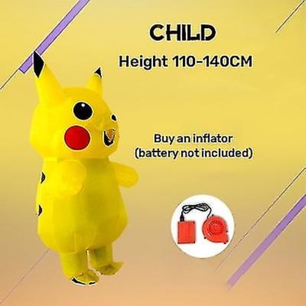 Halloween Gul Dukke Søt Oppblåsbar Drakt Barn Voksen Nett Med Samme Tegneserie Cosplay Ytelse Arrangementsprogram Rekvisitter (FMY) Child A