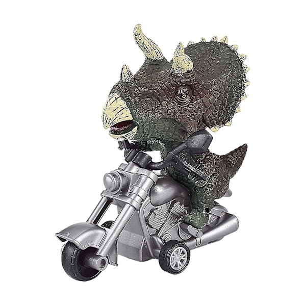 Dinosaurus Lelumoottoripyörät 2 kpl, Kitkalla Toimivat, T-rex ja Triceratops Hirviö Dinosaurus Lelut Pojille (FMY) Gray