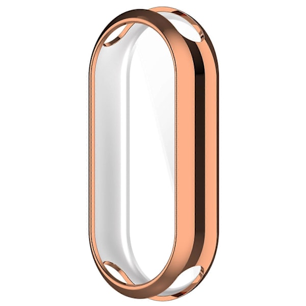 Xiaomi Smart Band 8/Mi Band 9/9 NFC -älykellon galvanoidulle täyssuojakuorelle TPU-kellokehyskotelo (FMY) Rose Gold