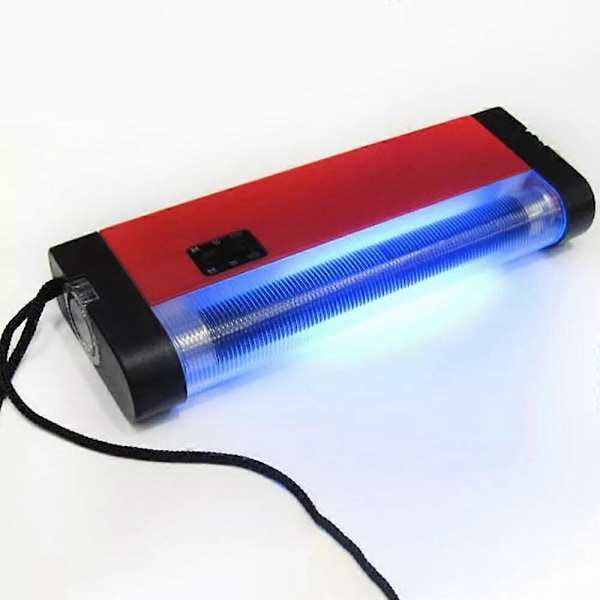 254nm lyhytaaltoinen ja 365nm pitkäaaltoinen UV-lamppu fluoresenssileimoille ja -seteleille (FMY)