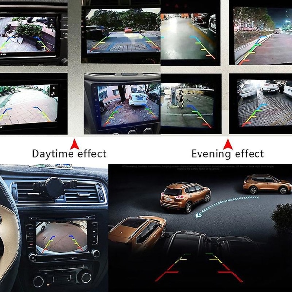 Full HD-bil bakåtriktad kamera Backa färgbild Video Night Vide Vinkelinspelning Vattentät Backup Parkering för biltillbehör (FMY)