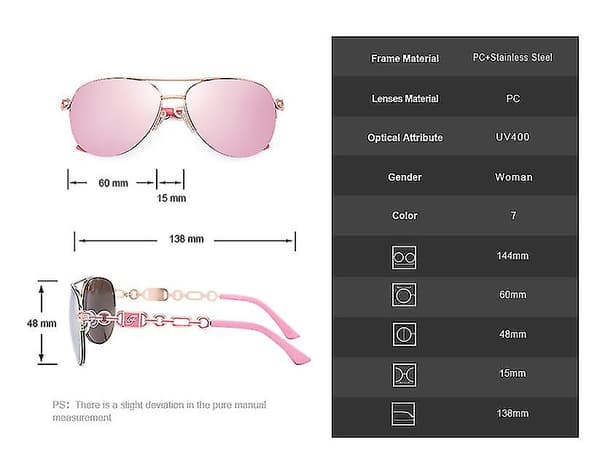 Polariserade Aviator Solglasögon, Lätt Metallram Solglasögon Uv400  (FMY) Gradient gray