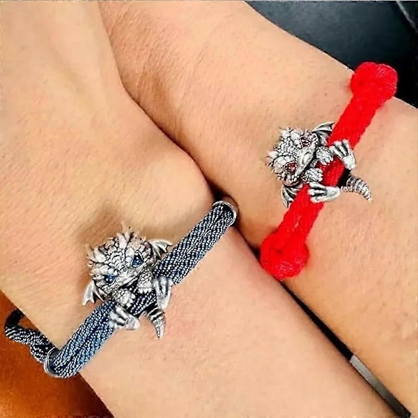 Sød Drage Armbånd, 2025 Ny Justerbar Delikat Drage Armbånd (FMY) Red pupils