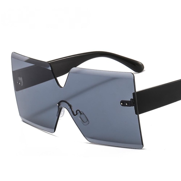 C1rammeløs stor innfatning Personlighet Allsidige fargesolbriller i ett stykke Flerfarget moteinnsats Hotselgende solbriller (FMY)