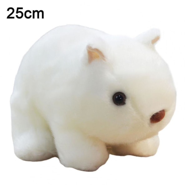 Praktisk Plysj Wombat Leke Foto Prop Fyllt Wombat Leke Søt Utseende For Stue Dz  (FMY) White 25cm