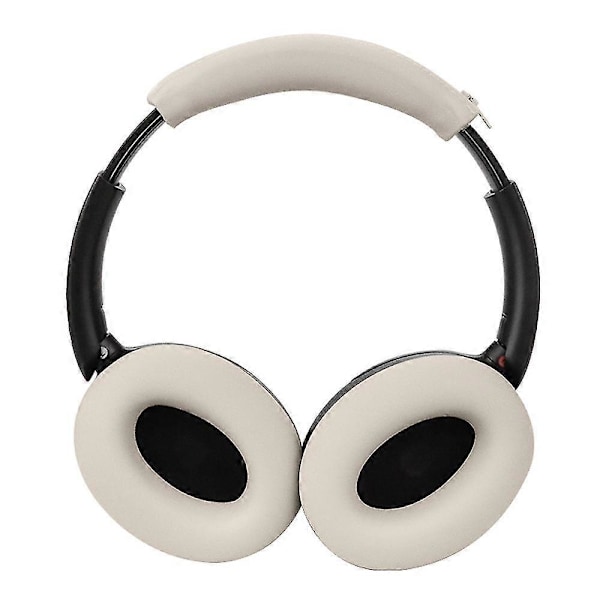 Huvudband + Öronkuddar Skyddande Set i Silikon för Sony WH-XB910N Hörlurar (FMY) Beige Style A