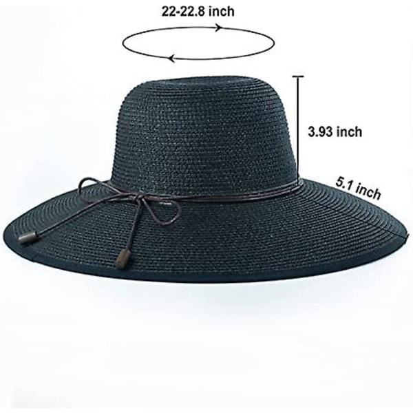 Women Summer Wide Brim Straw Hat Beach Foldable Sun Hats Floppy Roll Up Cap Uv Upf 50+ Caps  (FMY)