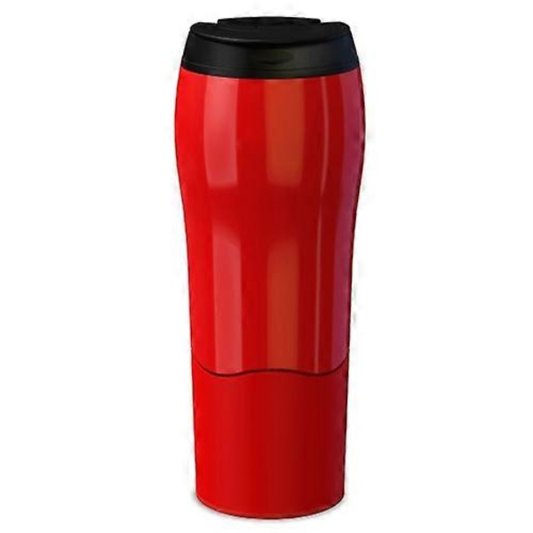 Bärbar Mighty Mug Solo Resekopp för Kaffe, Te, Iste, Kolsyrade Drycker och Vatten (FMY) Red 500ml